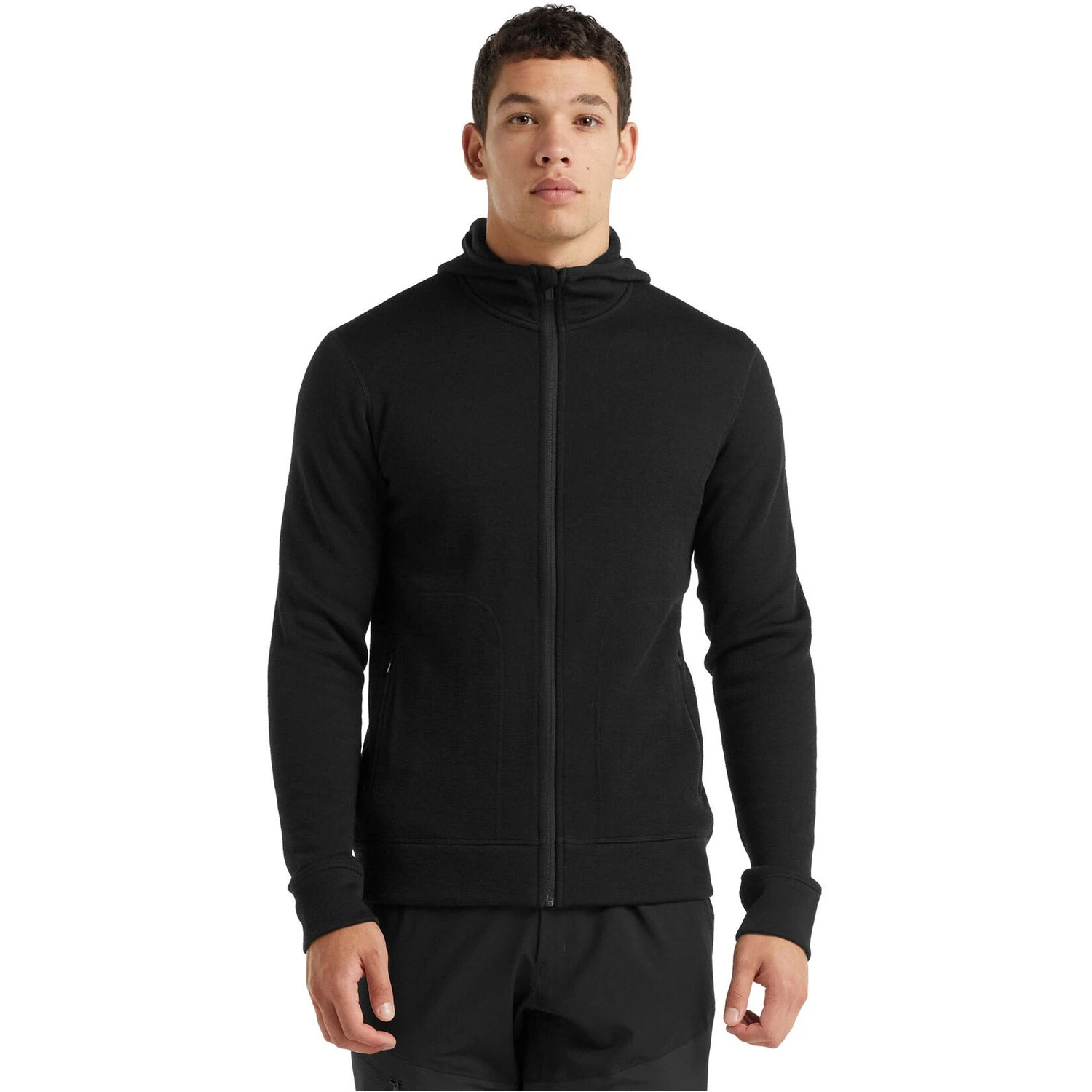 Icebreaker Men's RealFleece Merino Elemental Long Sleeve Zip Hood Jacket 3 Icebreaker Men's RealFleece Merino Elemental Long Sleeve Zip Hood Jacket