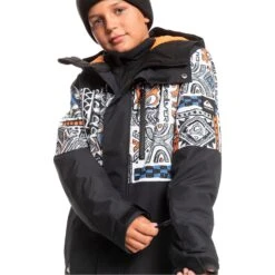 Quiksilver Boy's Mission Printed Block Insulated Jacket -Deals Salomon Store EQBTJ03155 NMD1 Alternate 3