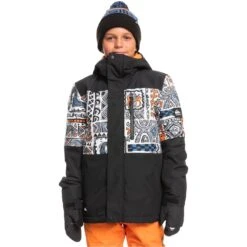 Quiksilver Boy's Mission Printed Block Insulated Jacket