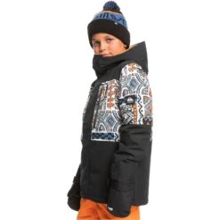 Quiksilver Boy's Mission Printed Block Insulated Jacket -Deals Salomon Store EQBTJ03155 NMD1 Secondary High Res