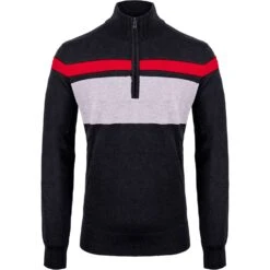 Kjus Mens Stripe Sweater Half-Zip -Deals Salomon Store K0006704 PF