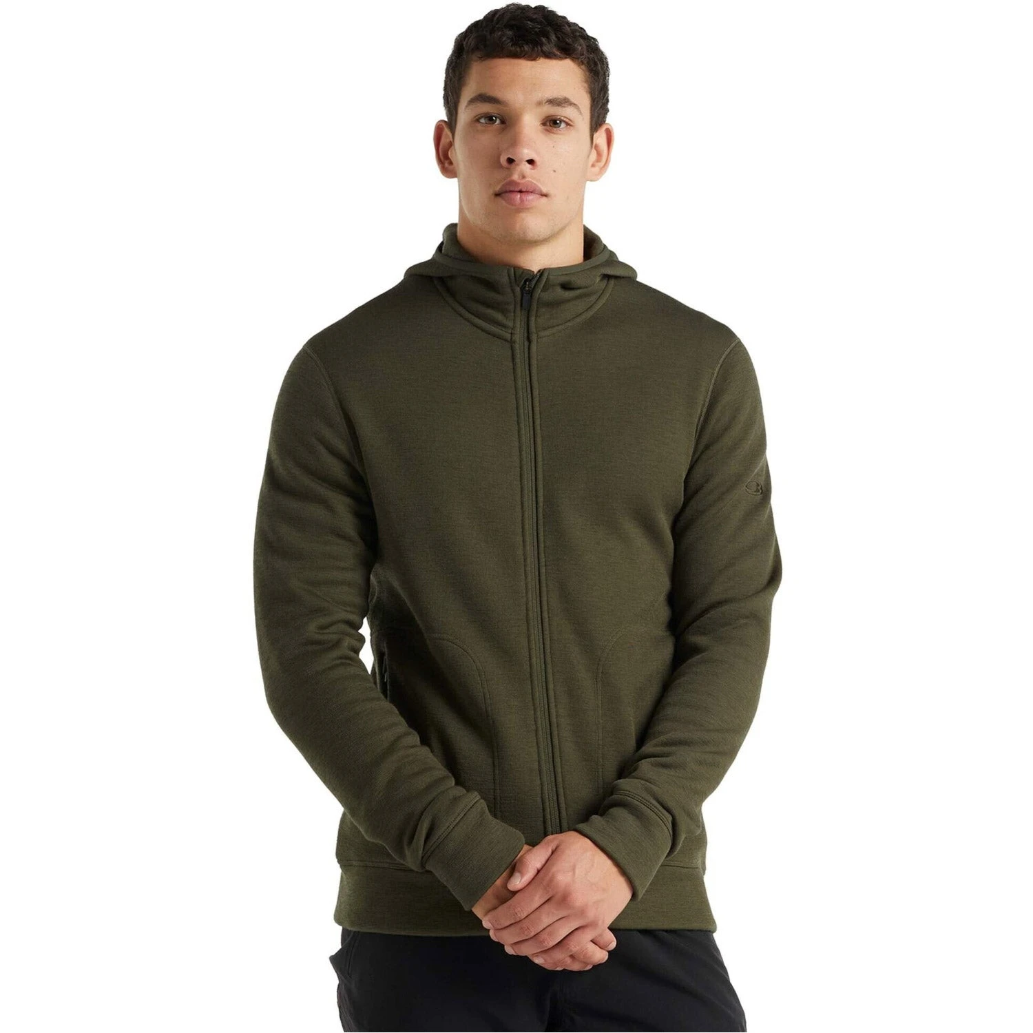 Icebreaker Men's RealFleece Merino Elemental Long Sleeve Zip Hood Jacket 10 Icebreaker Men's RealFleece Merino Elemental Long Sleeve Zip Hood Jacket - Image 8