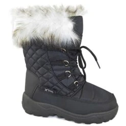 XTM Inessa Girls' Fur Trim Winter Snow Boot 8 XTM Inessa Girls' Fur Trim Winter Snow Boot -Deals Salomon Store inessa boot kids blk FK015 2